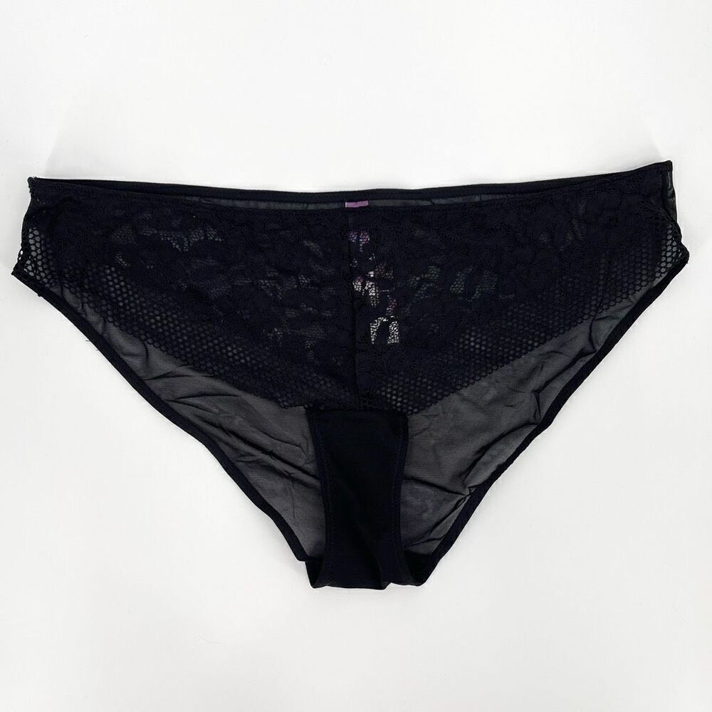 Adore Me‎ Lace Jamie Bikini Panty Women 1X Black LP2274 New With Tag